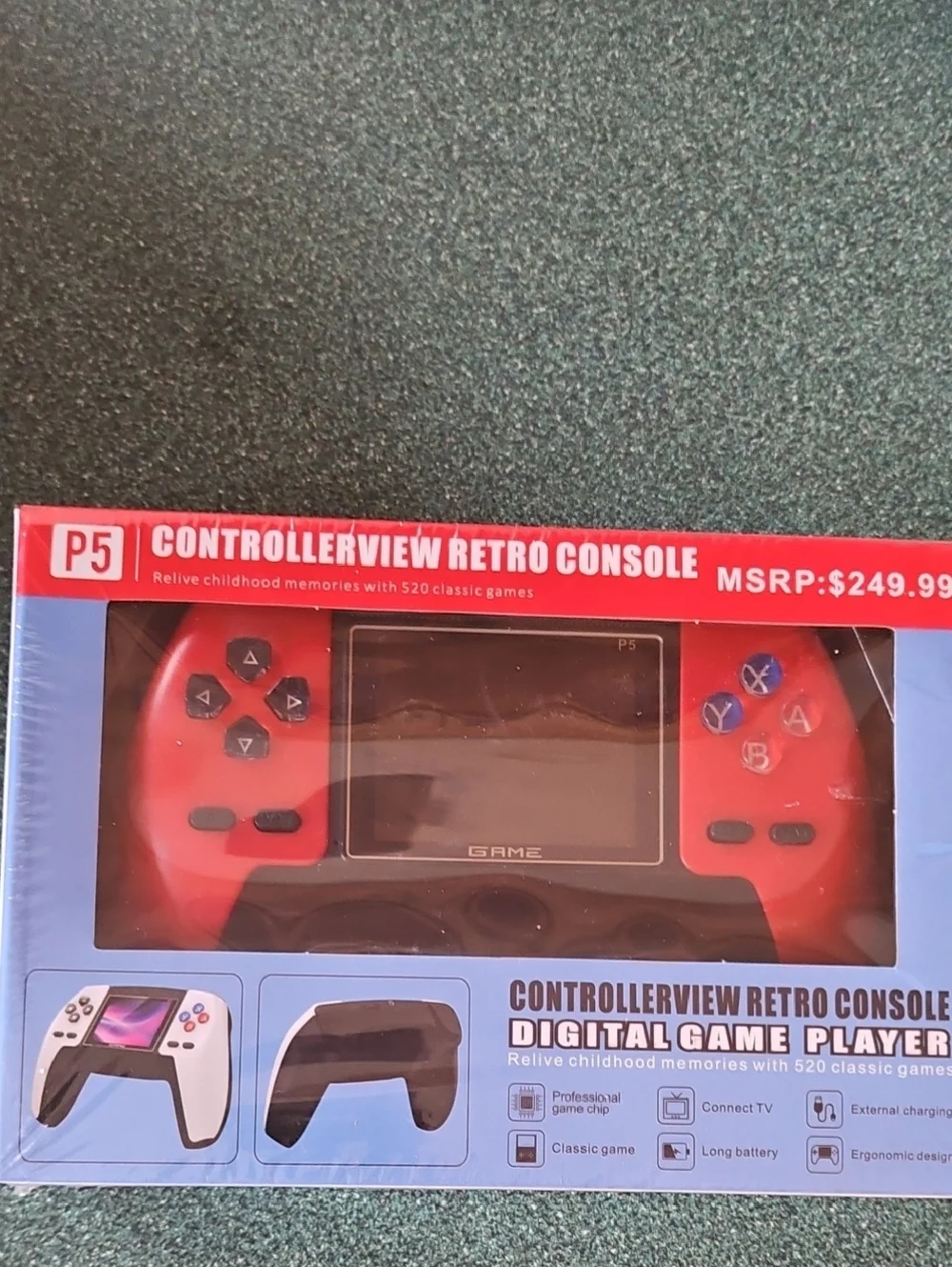 NIB Retro Game Handheld Console – Red Or BLUE